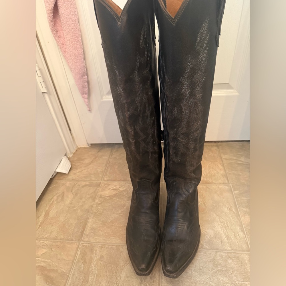 Freebird Black Over the Knee Boots